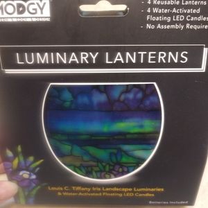 ♡3 for $20 - Tiffany Iris Landscape Luminaries by Modgy
